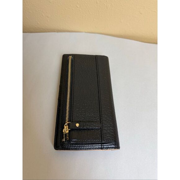 Kate Spade New York Black Pebbled Leather Continental Wallet Bifold Zip Coin Poc - Picture 6 of 8